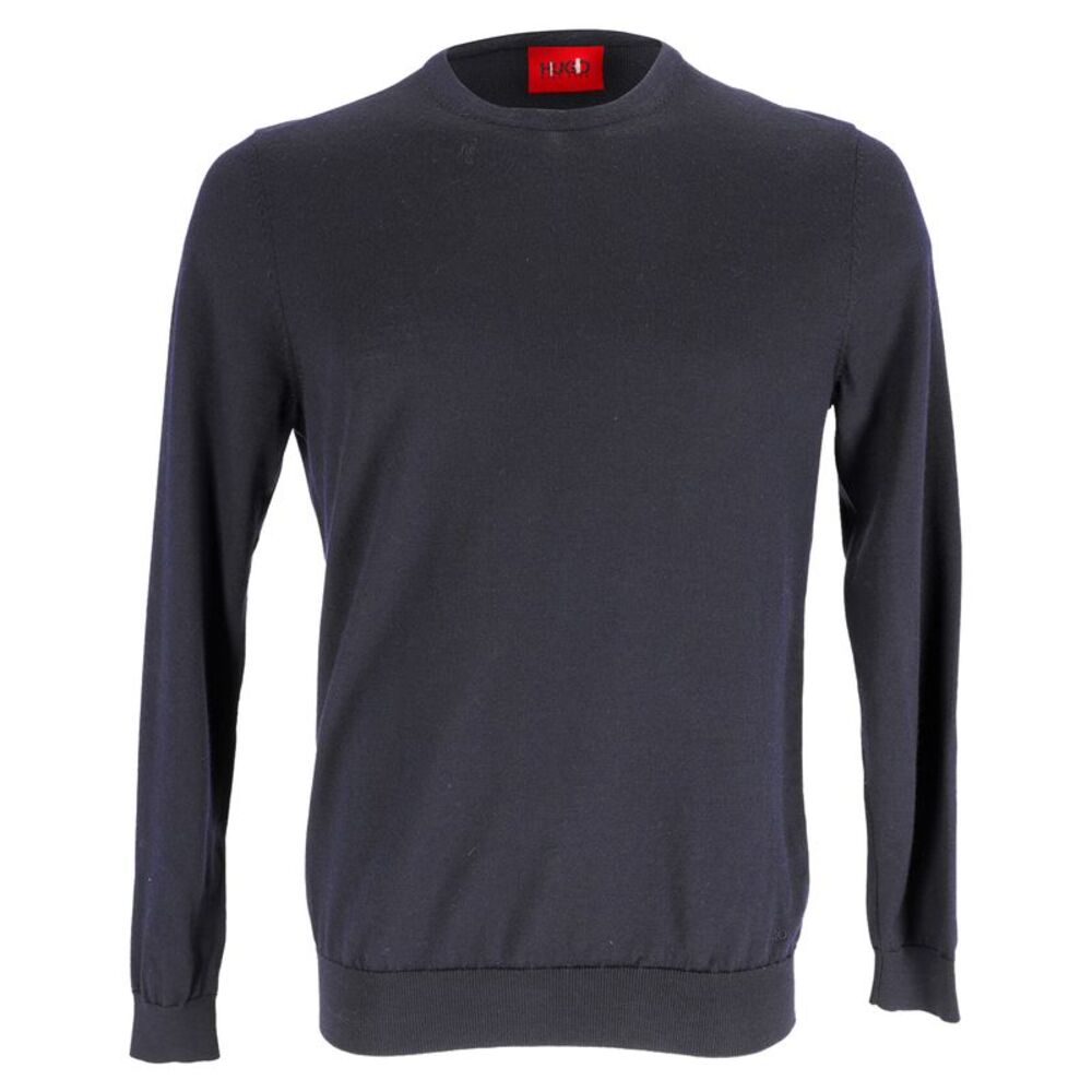 Hugo Boss Sweater in Navy Blue Virgin Wool